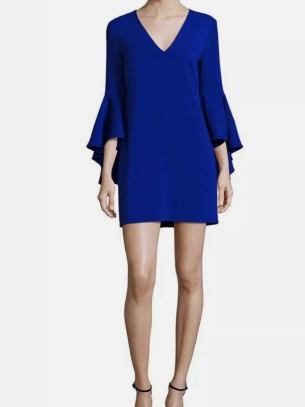 Milly Nicole Cobalt Blue Ruffle Bell Sleeve Mini Dress, Size 6
